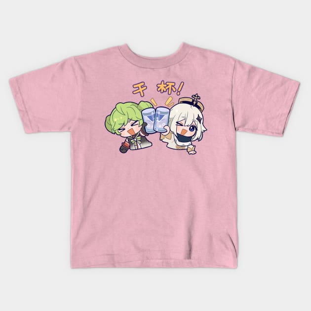 Paimon Cheers [Honkai Impact] Kids T-Shirt by Tad